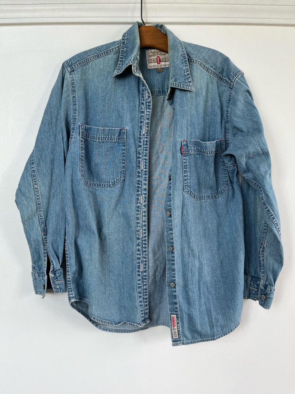 Red Tab Levi's Light Blue Denim Shirt Or Jacket